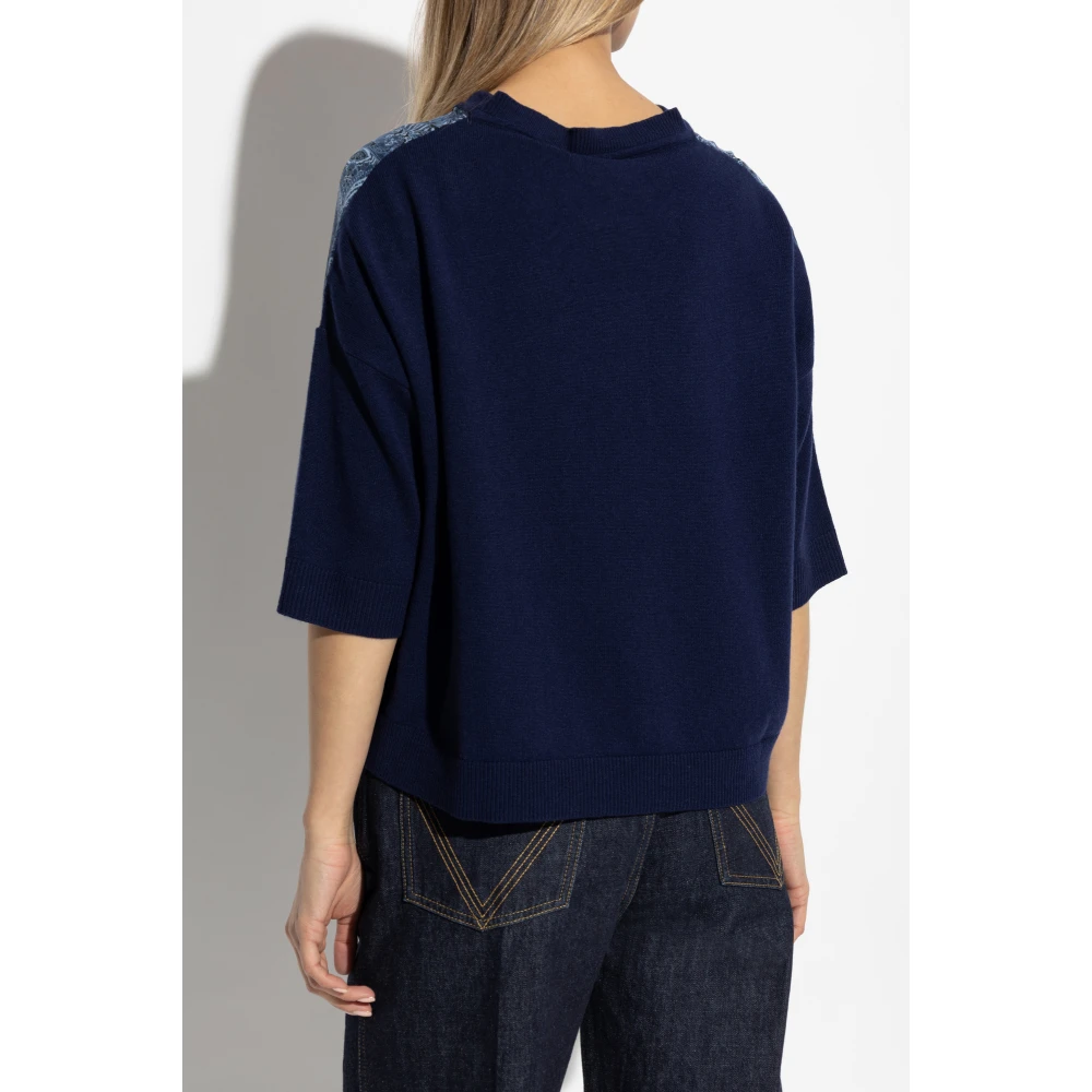 ETRO Top met decoratief patroon Blue Dames