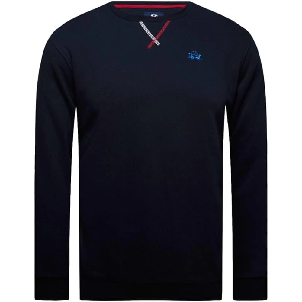 La Martina Hombre Azul - Jersey De Algodón De Manga Larga - Tops - L