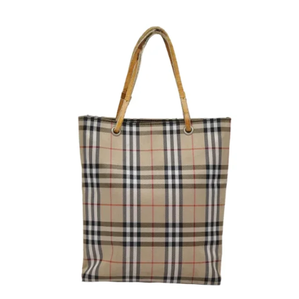 Burberry Vintage Pre-owned Canvas handbags Beige Dames