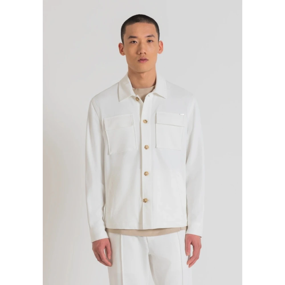 Antony Morato Overshirt- AM Shirt Oslo Straight FIT Fa150194 White Heren