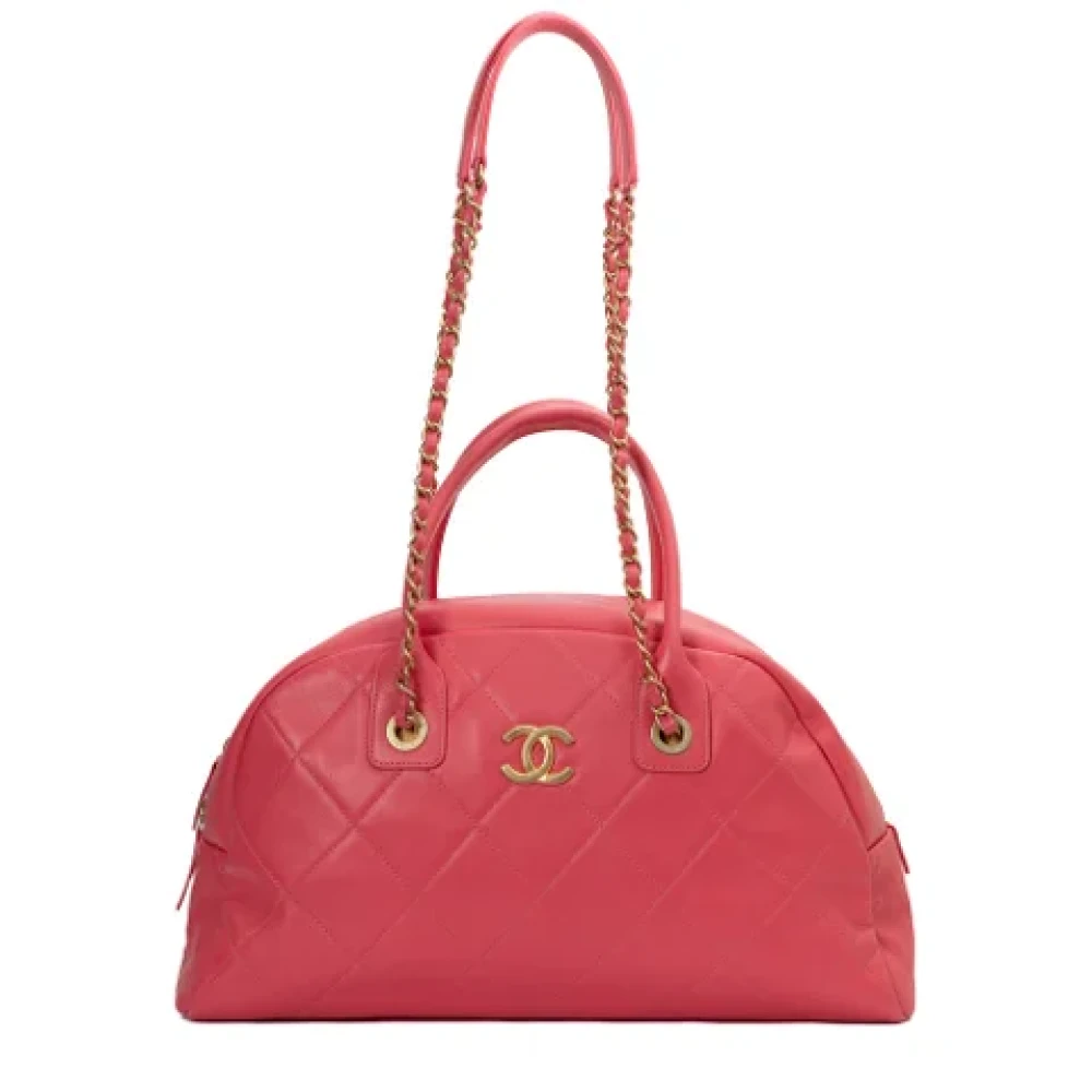 Chanel Vintage Pre-owned Leather handbags Pink Dames