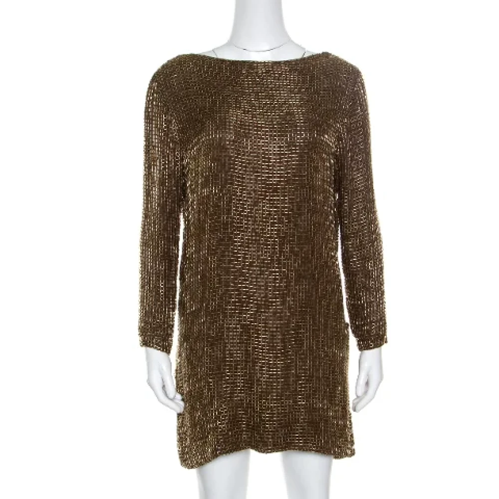 Tom Ford Pre-owned Silk dresses Brown Dames