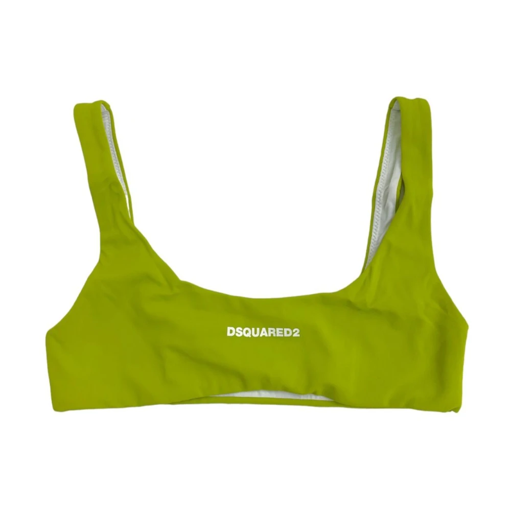 Dsquared2 Stijlvolle Bandeau Top Bikini Green Dames