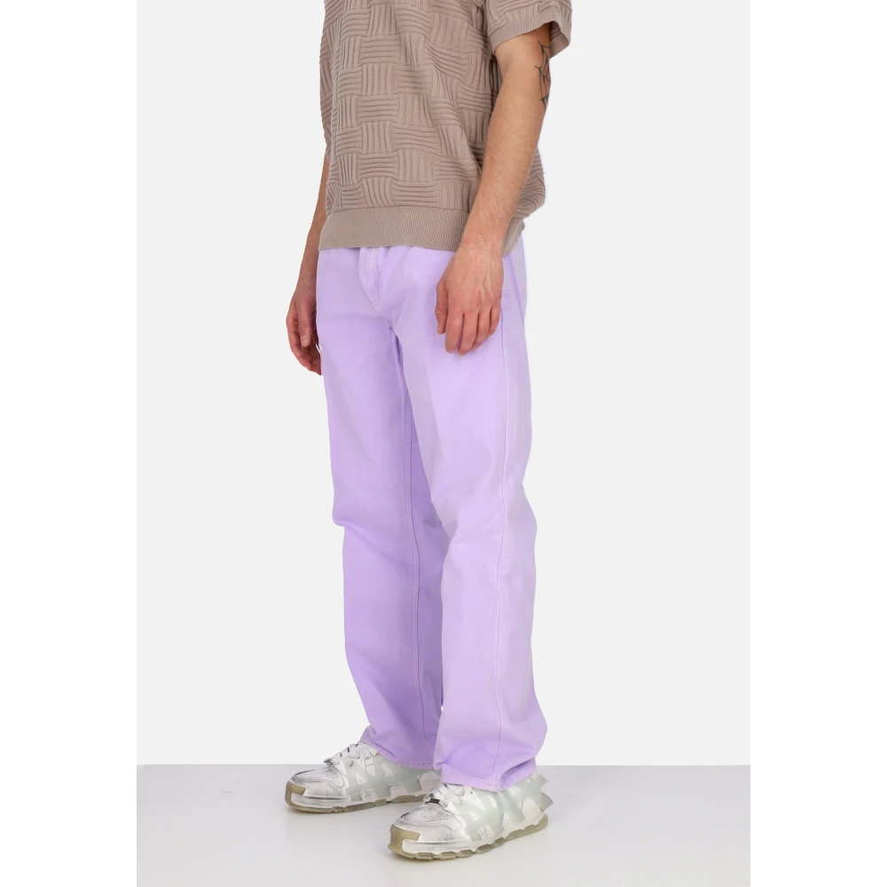 Obey Relaxed Fit Denim Werkbroek Purple Heren