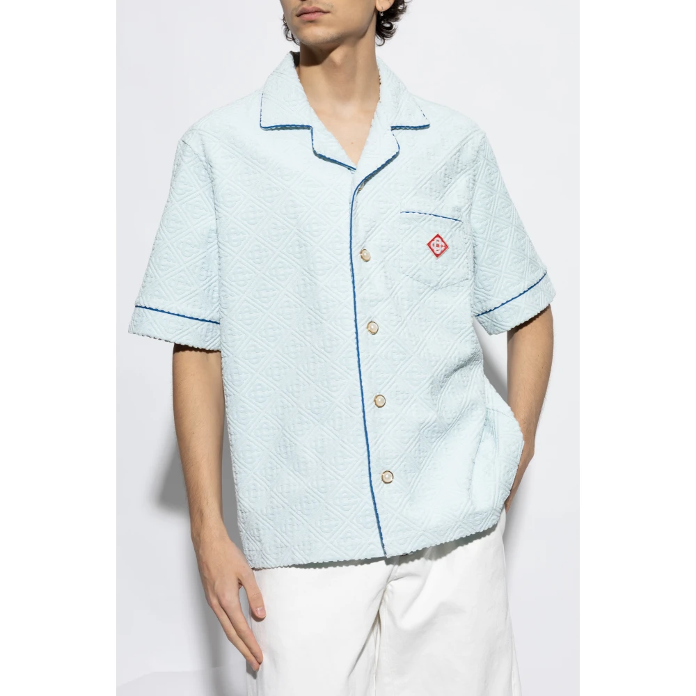 Casablanca Shirt met logo Blue Heren