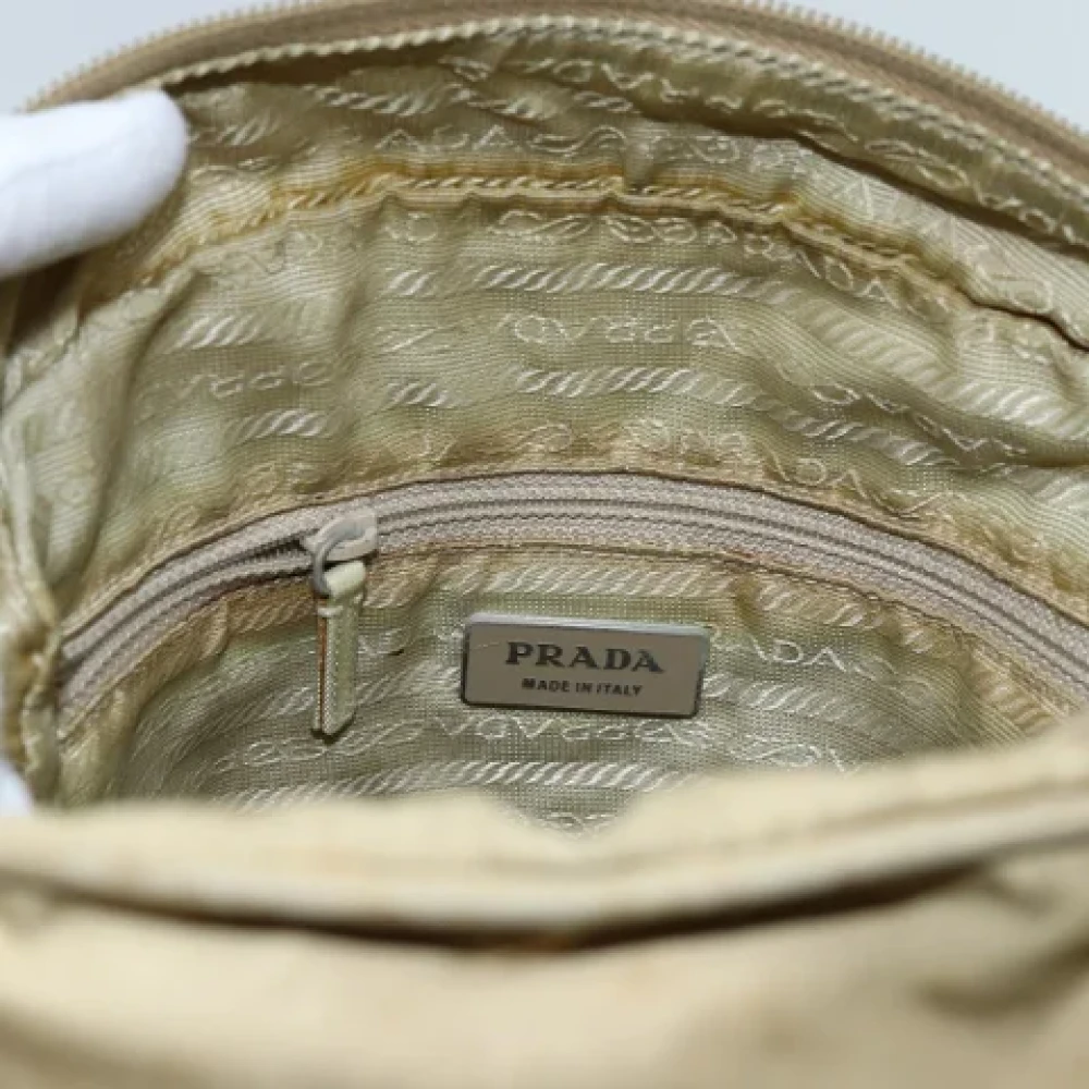 Prada Vintage Pre-owned Fabric prada-bags Beige Dames
