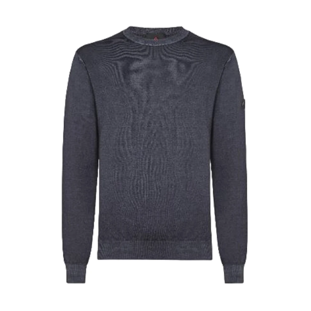 Blå Syre Farvet Merino Tricot Sweater