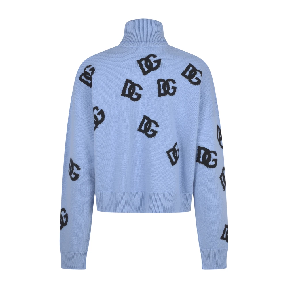 Dolce & Gabbana Hoge Hals Sweaters Blue Dames