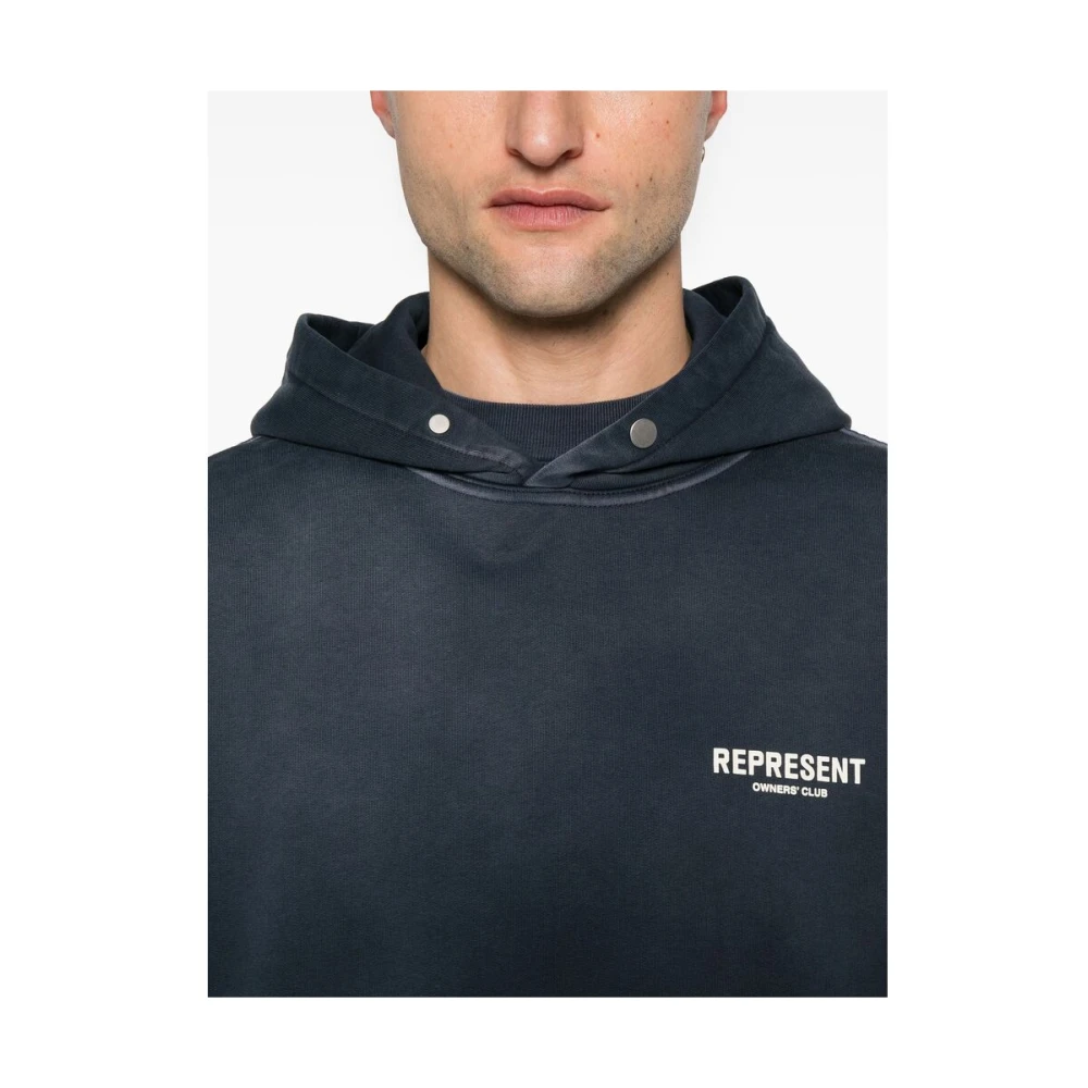 Represent Marineblauwe klassieke sweatshirt met buidelzak Blue Heren