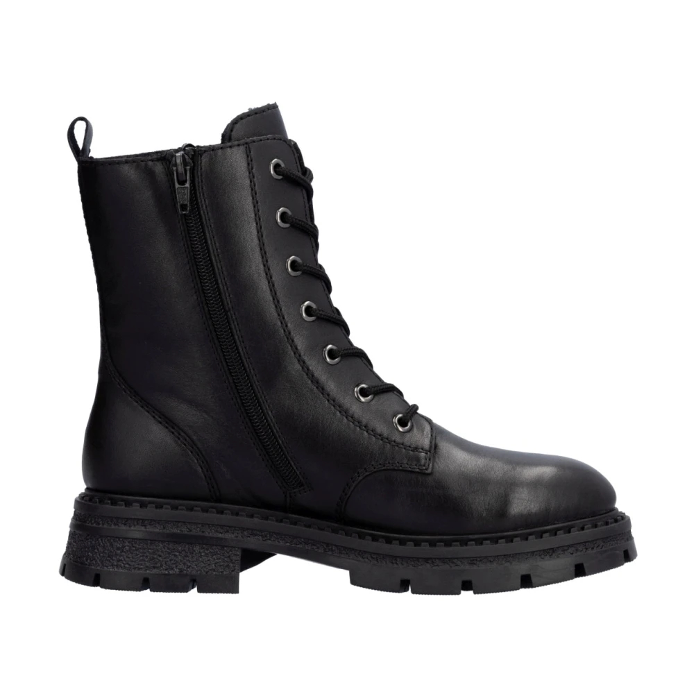 Rieker Women's Black Closed Ankle Boots - Lace-Up Boots - 5 Uk - Shoes