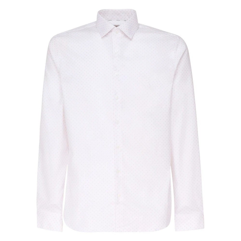Calvin Klein Witte Katoen Elastaan Shirt White Heren