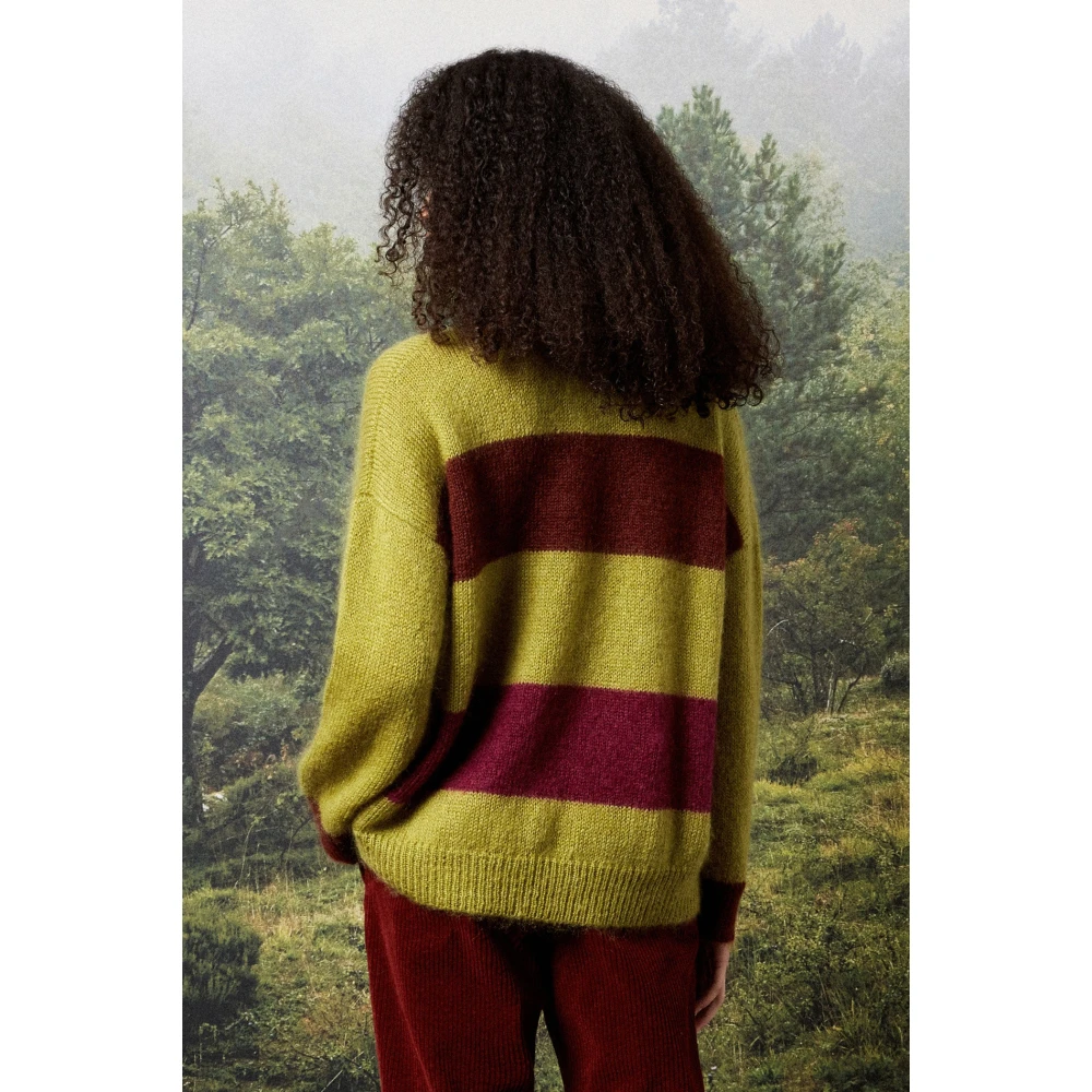 Massimo Alba Losvallende Crewneck Sweater Multicolor Dames