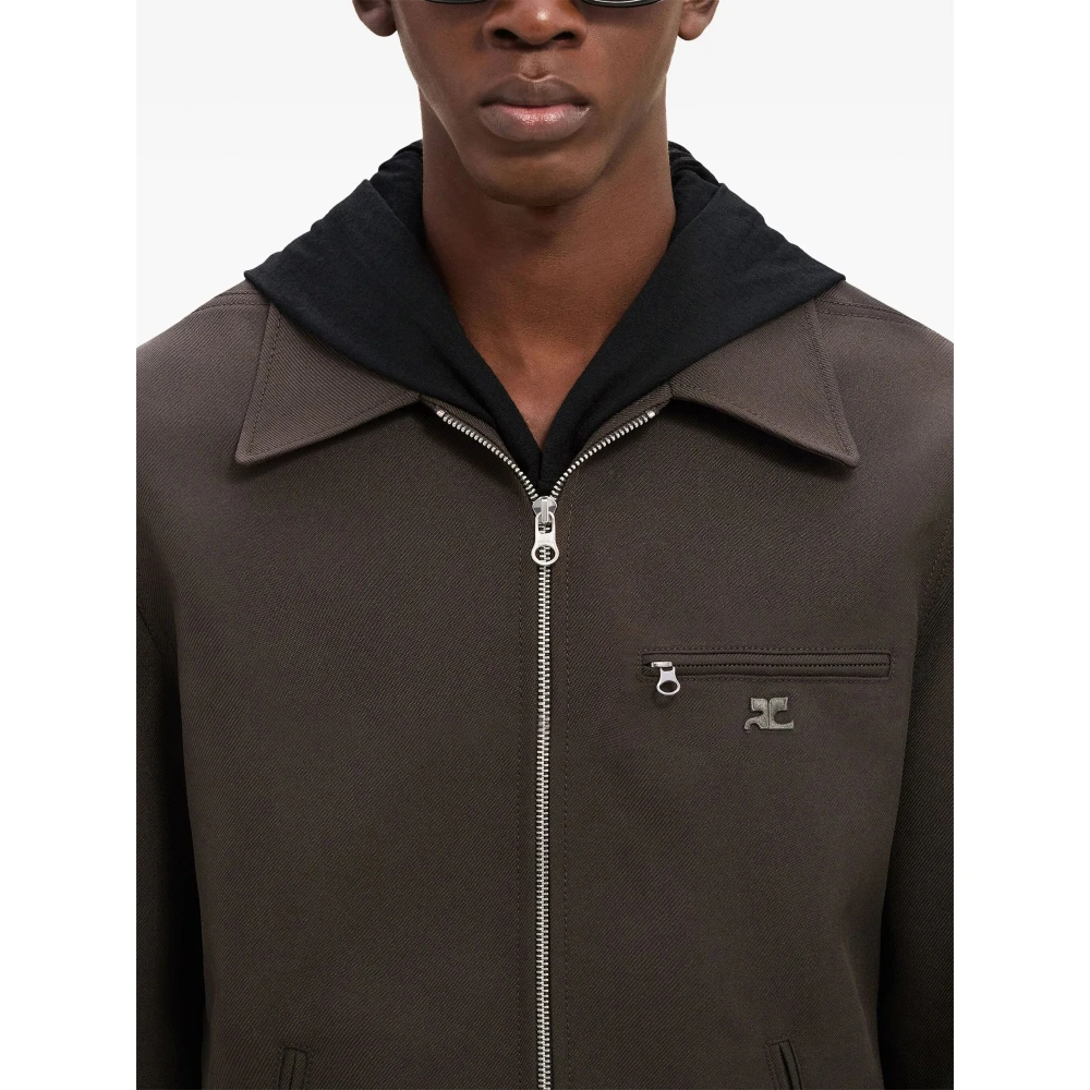 Courrèges Retro Twill Jacket Brown Heren