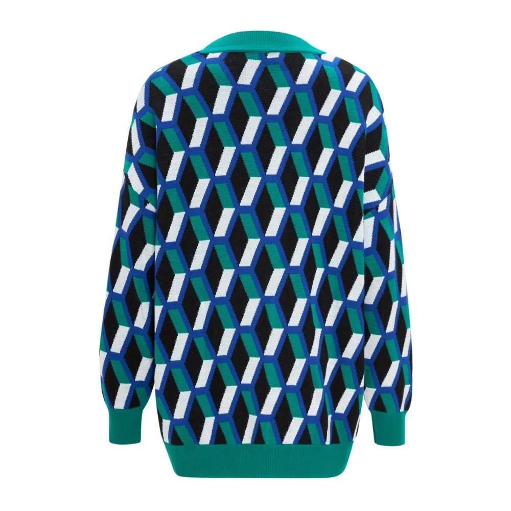Cesare Gaspari V-hals Vest Blue Dames