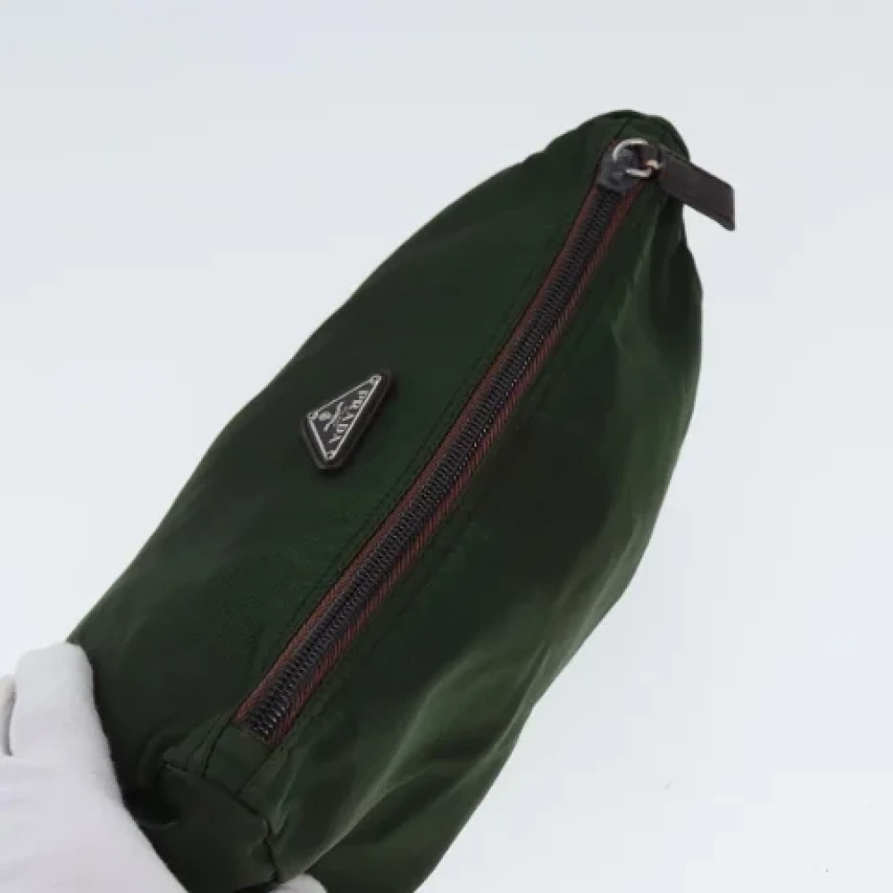 Prada Vintage Pre-owned Fabric clutches Green Dames