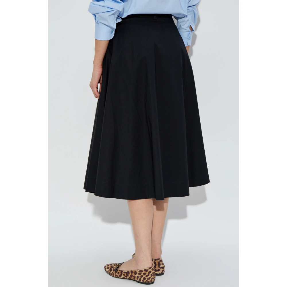 Moschino Wijd uitlopende rok Black Dames