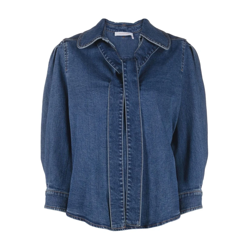 See by Chloé Long Sleeve Tops Blue Dames