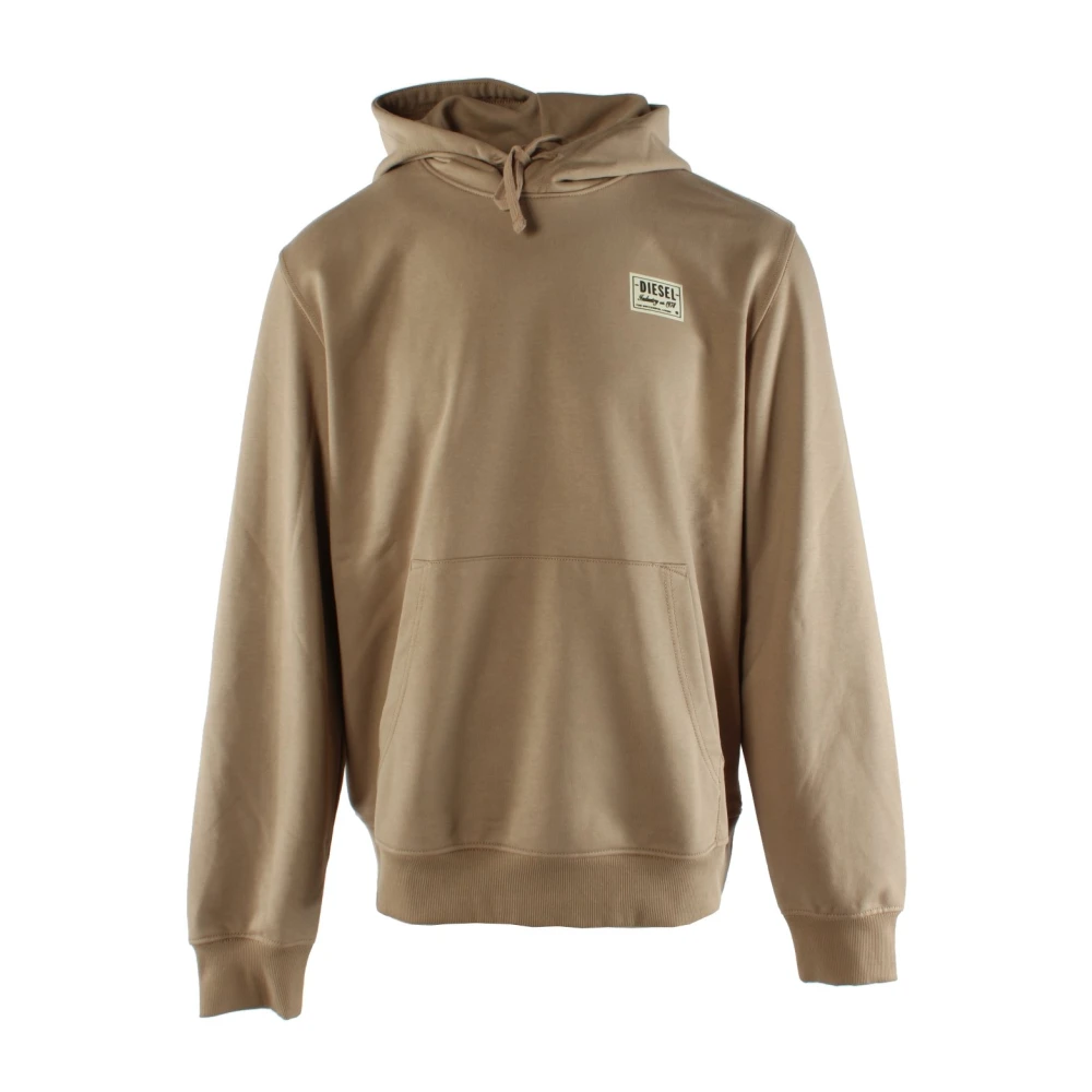 Diesel Beige Hoodie Trui voor Mannen Beige Heren