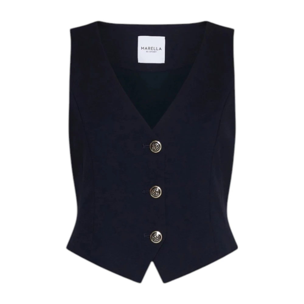 Marella - Jackets > Vests - Blue - Marella - Modalova