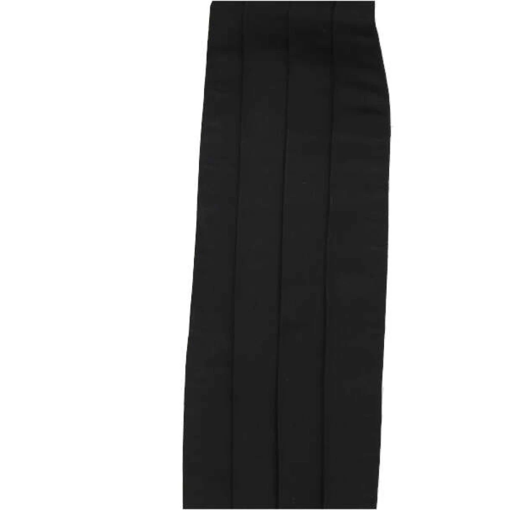 Ermenegildo Zegna Zwarte Zijden Smoking Fascia met Elastische Inzetstukken Black Heren
