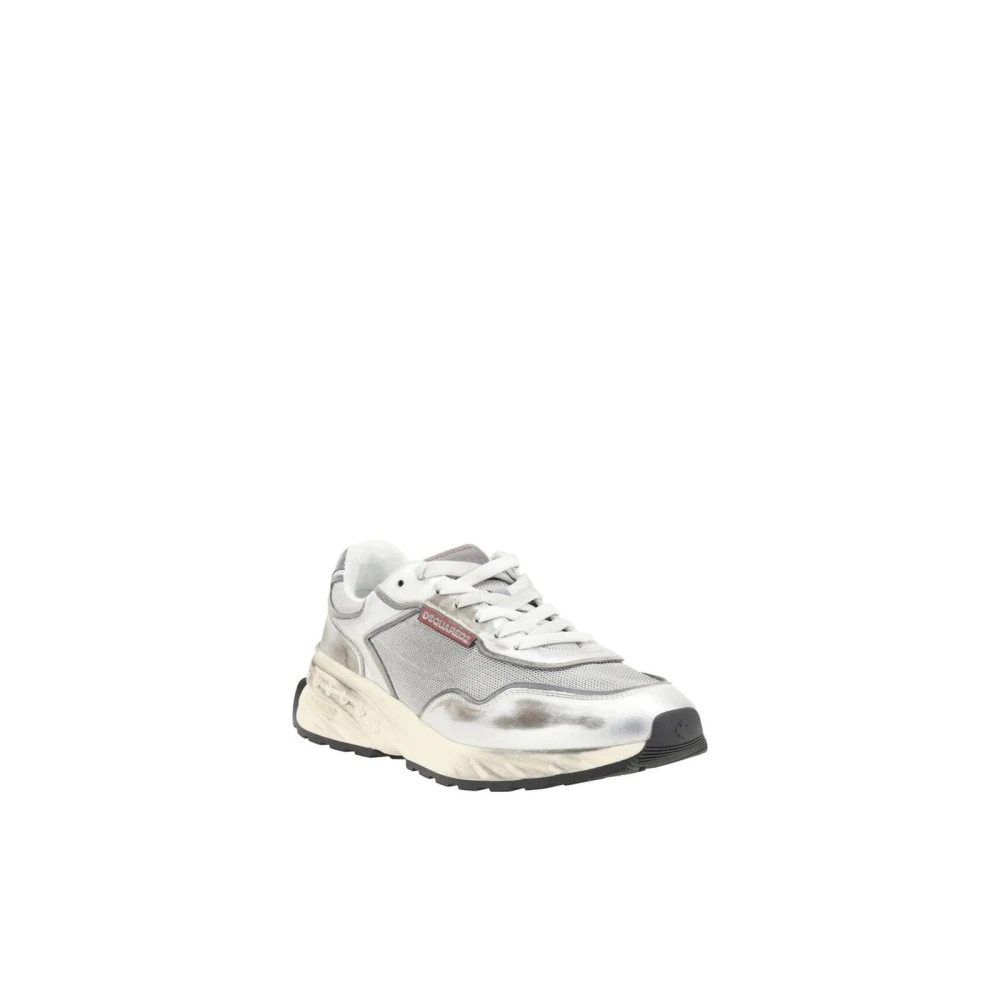 Dsquared2 Men's White Sneakers, 8 Uk, Sprinter Trainers