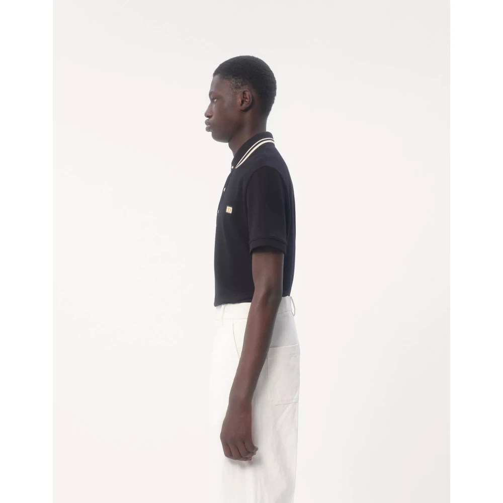 Valentino Katoenen polo met VLogo-patch Black Heren