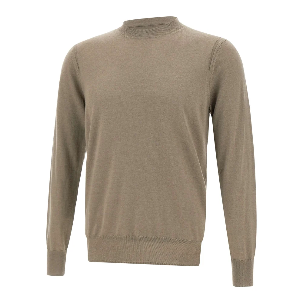Paolo Pecora Groene Wollen Pullover Trui Green Heren