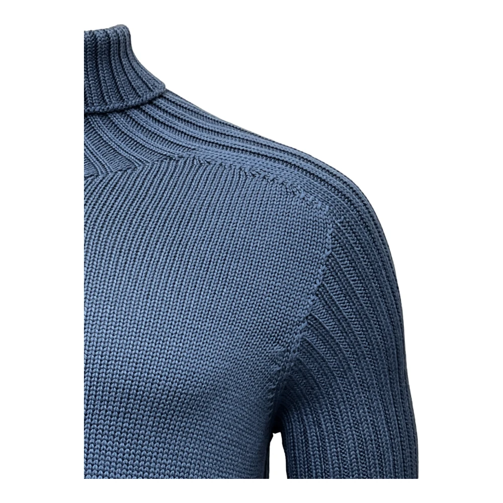 Gran Sasso Rainwool Turtleneck Trui Blue Heren