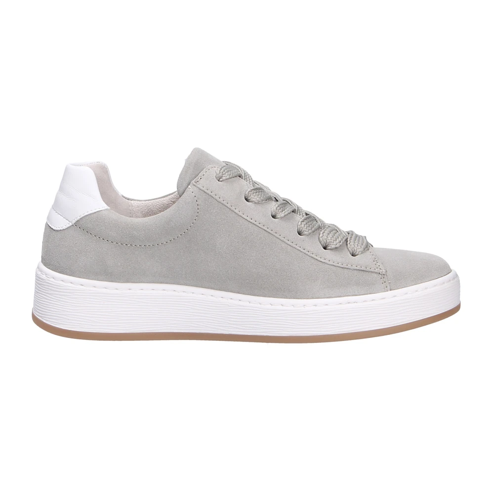 Gabor Velours Vetersneaker voor Dames Dames Schoenen Groen