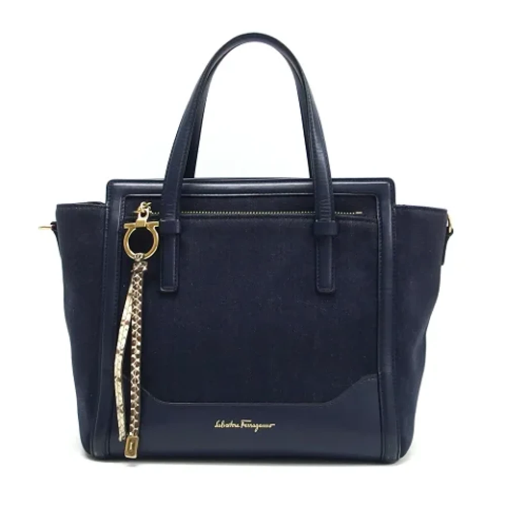 Salvatore Ferragamo Pre-owned Leather totes Blue Dames