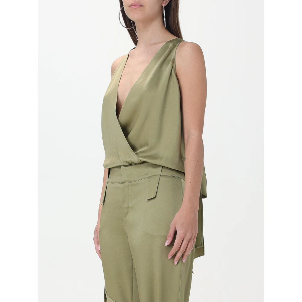 Blumarine Satijnen Strik Body Green Dames