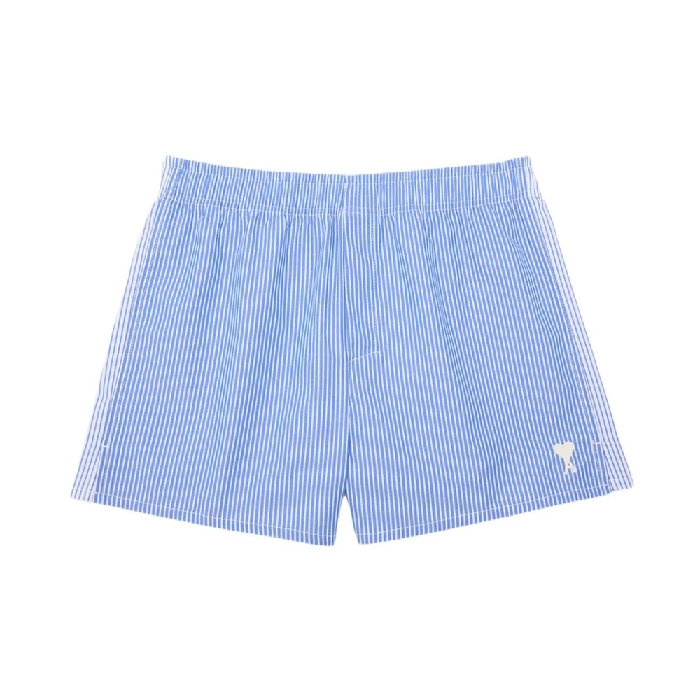 Ami Paris Blauw Gestreepte Boxershort Ondergoed Blue Heren