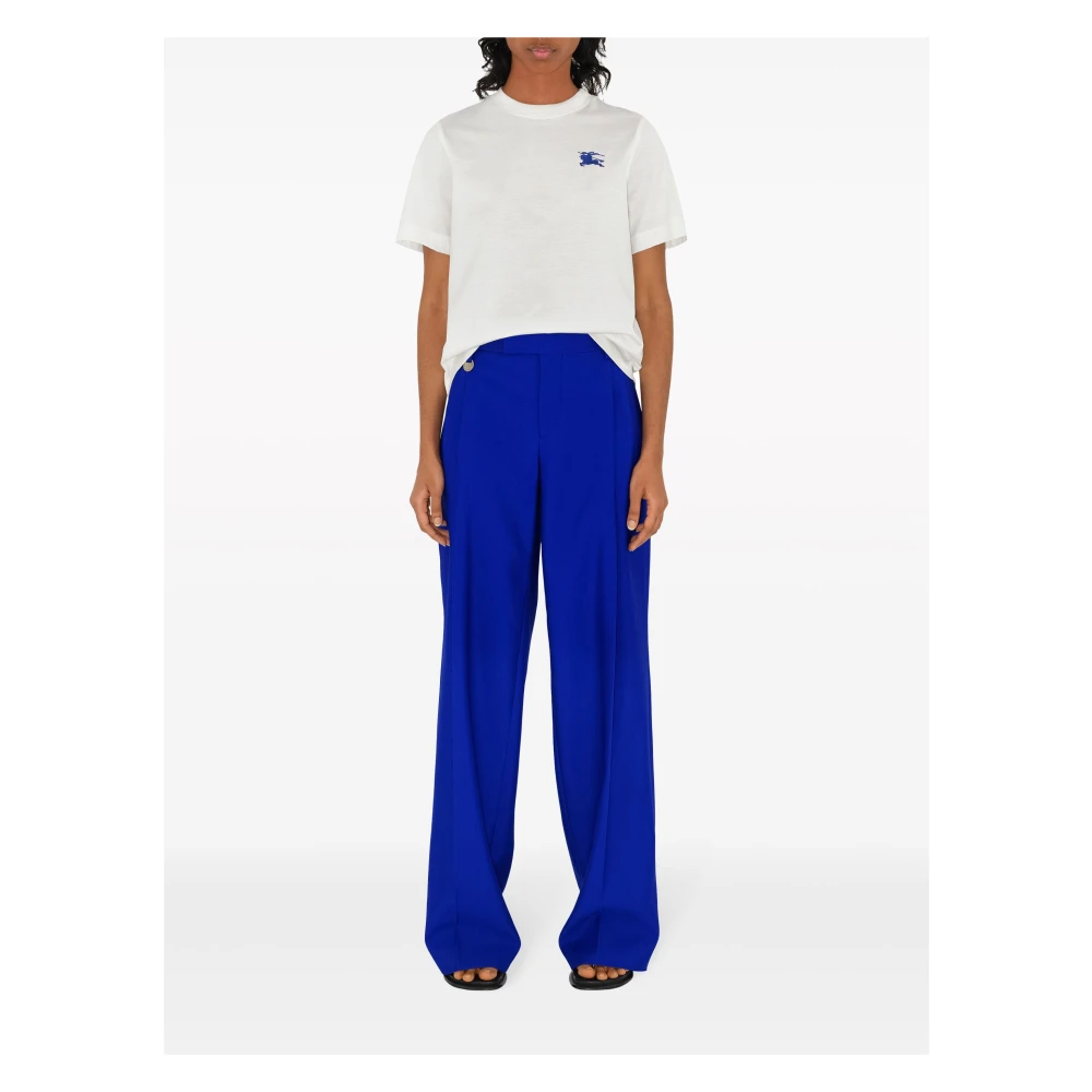Burberry Witte T-shirts en Polos met Equestrian Knight Design White Dames