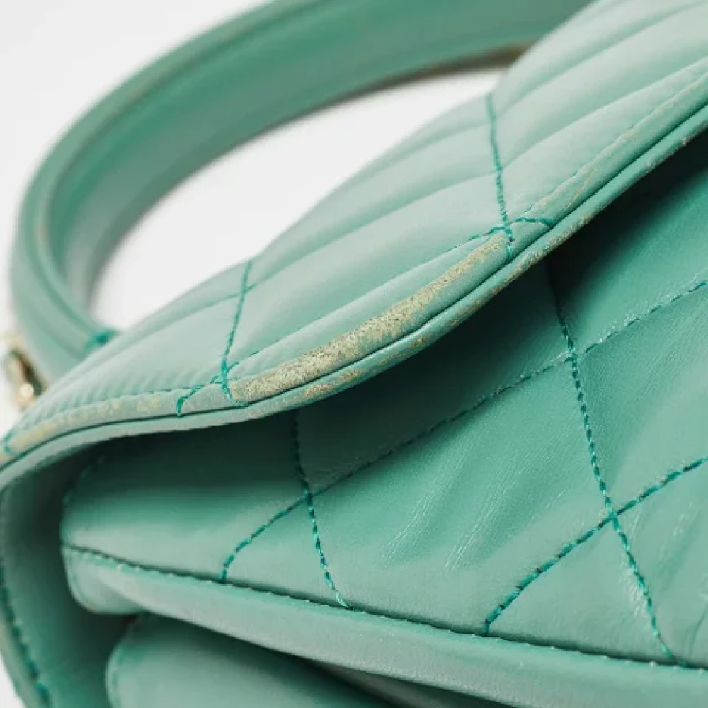 Chanel Vintage Pre-owned Leather handbags Green Dames