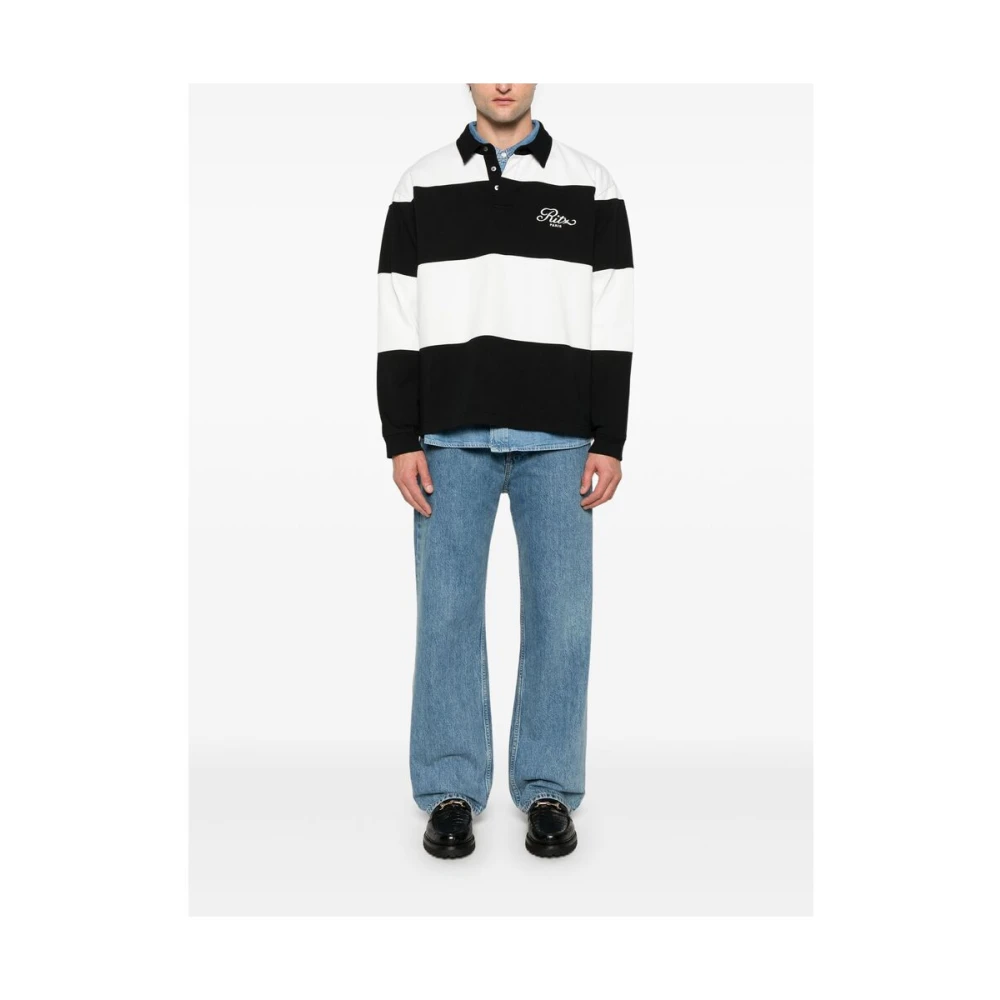 Frame Witte Polo Sweater met Geborduurd Logo Black Heren
