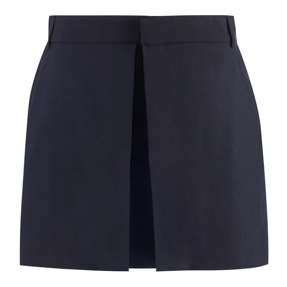 Ami Paris Mini wollen rok met achterzakken Blue Dames