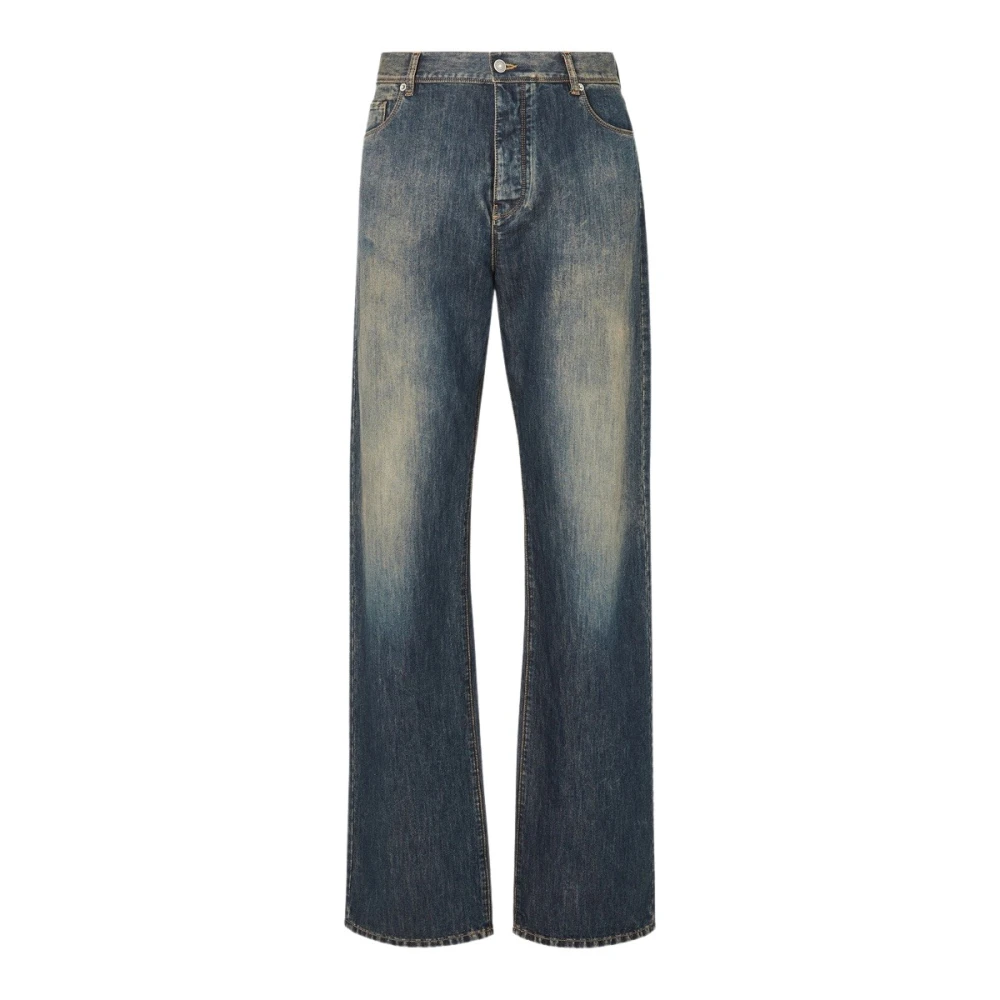 Fendi , Straight Fit Jeans, Male, Blue, W32, Long Jeans