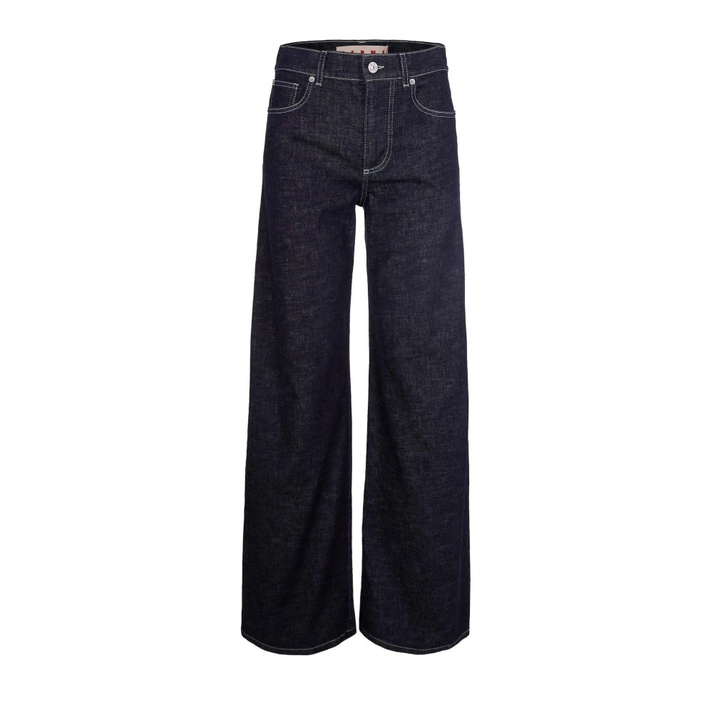Marni Women's Blue Wide Jeans, Xs, Wide Jeans