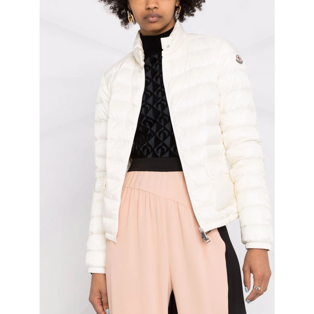Moncler Gewatteerde donsjas wit Beige Dames