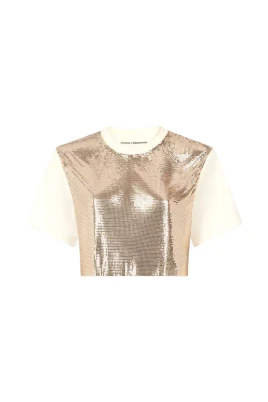 Sequin Kortärmad Cropped Top