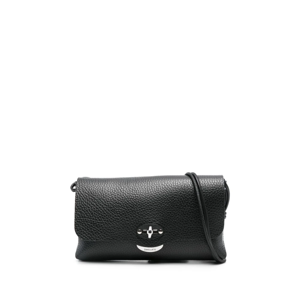 Zanellato Zwarte Leren Clutch Tas Black Dames