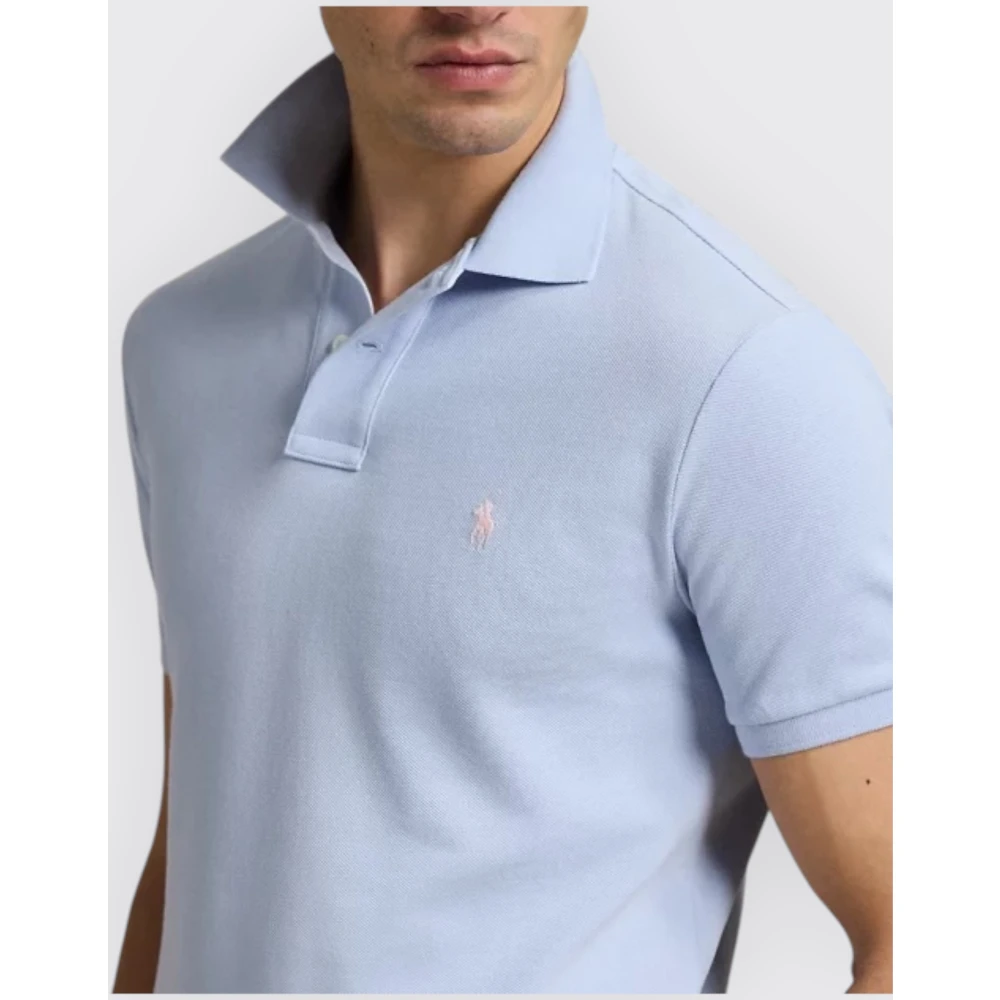 Polo Ralph Lauren Slim-Fit Piqué Polo Gebreid Blue Heren
