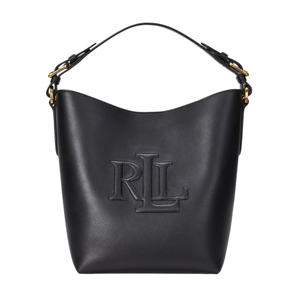 Ralph Lauren Middelgrote Witley leren bucket bag Black Dames