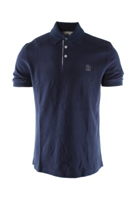 polo-en-coton-bleu-pour-homme