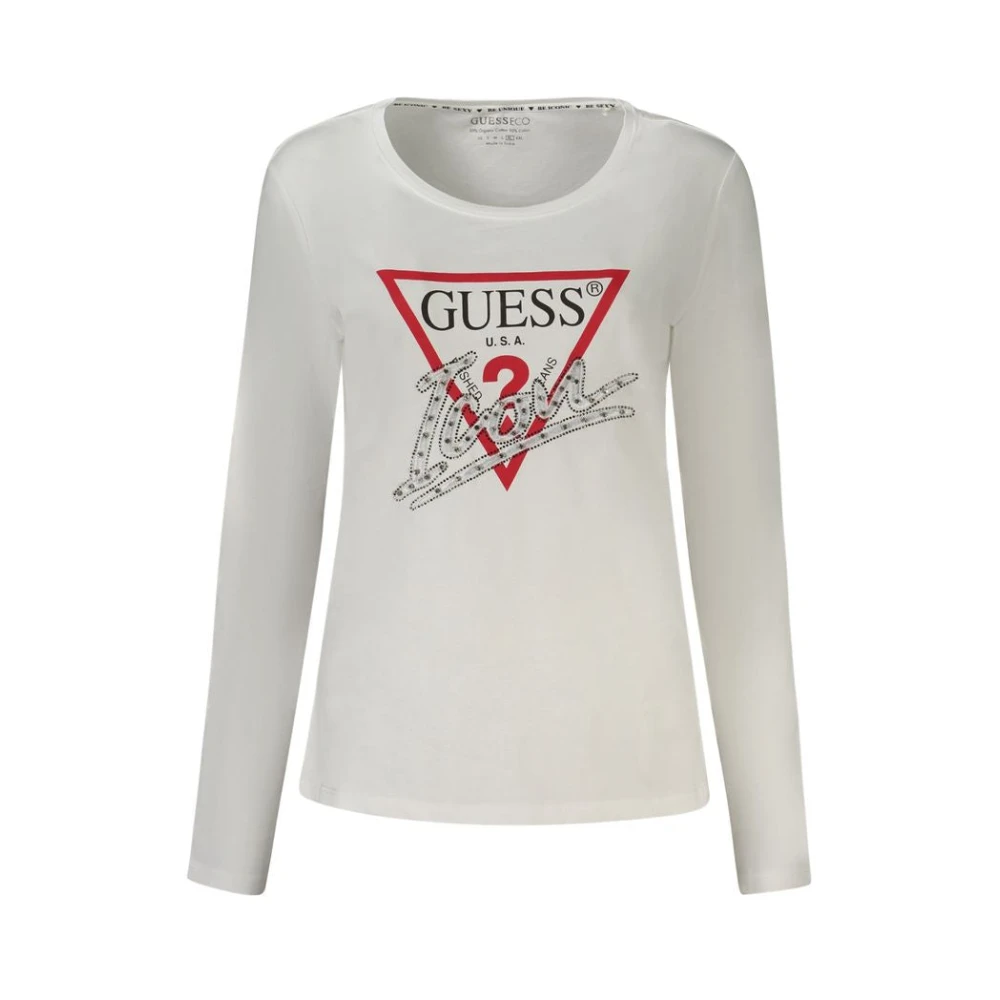 Guess Witte Katoenen Tops & T-shirt White Dames