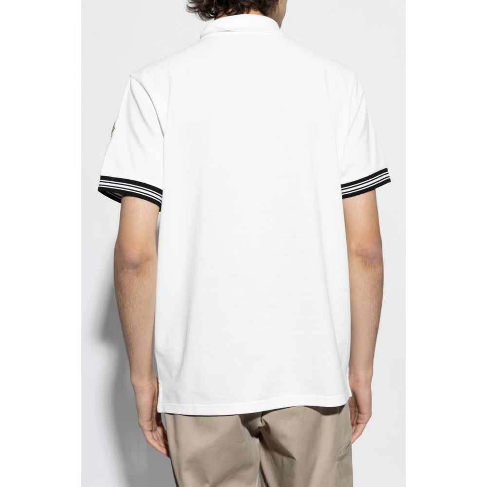 Moncler Polo met logo White Heren