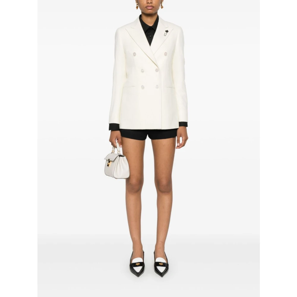Lardini Crème Jas voor Stijlvolle Look Beige Dames