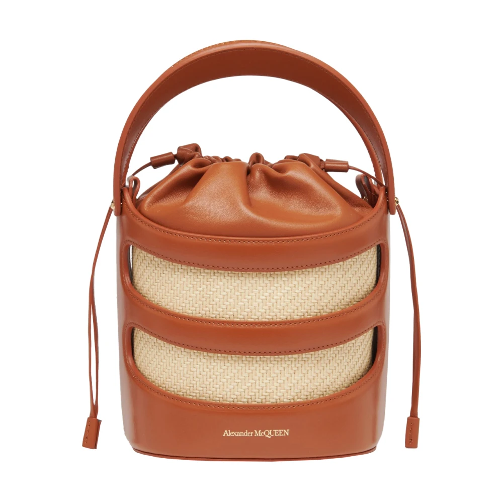 Alexander Mcqueen Women's Brown Rise Bucket Bag In