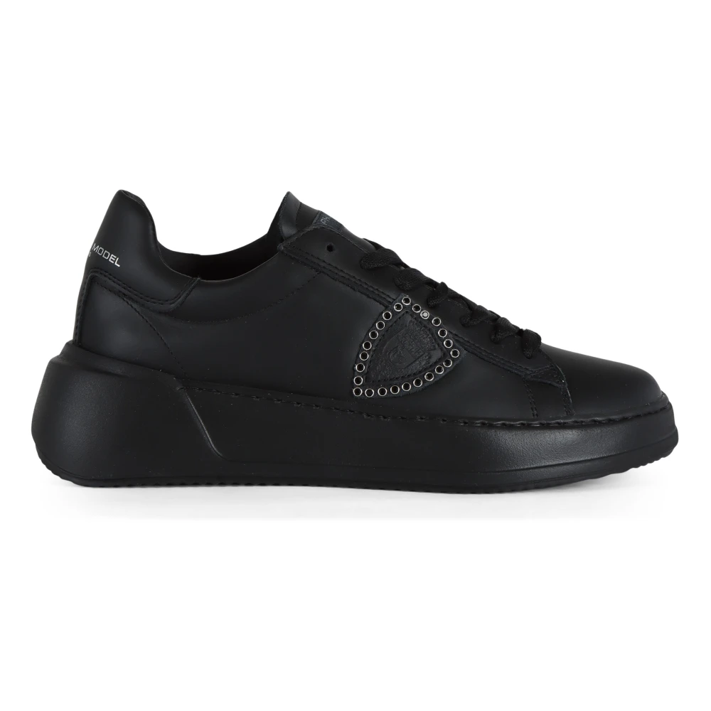 Philippe Model Leren Sneakers Tres Temple Dames Schoenen Zwart