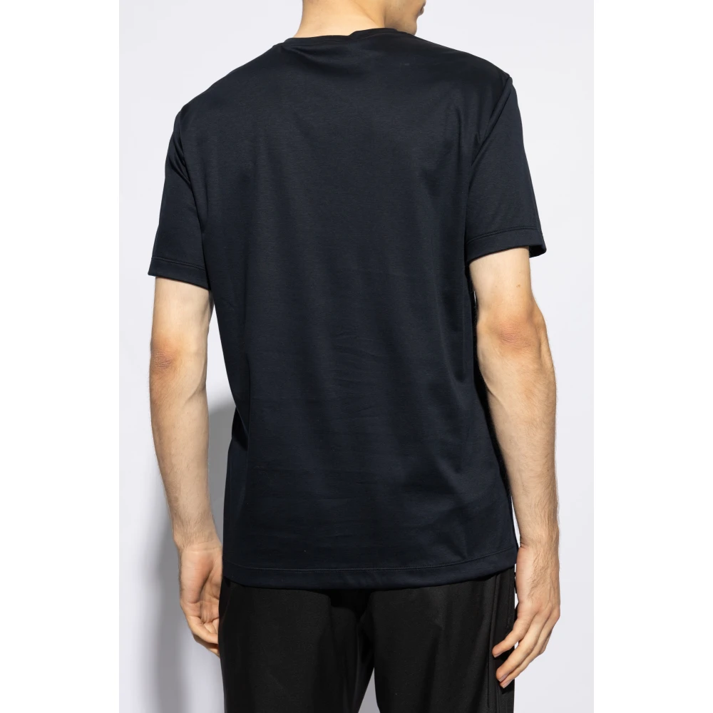 Giorgio Armani Katoenen T-shirt Blue Heren